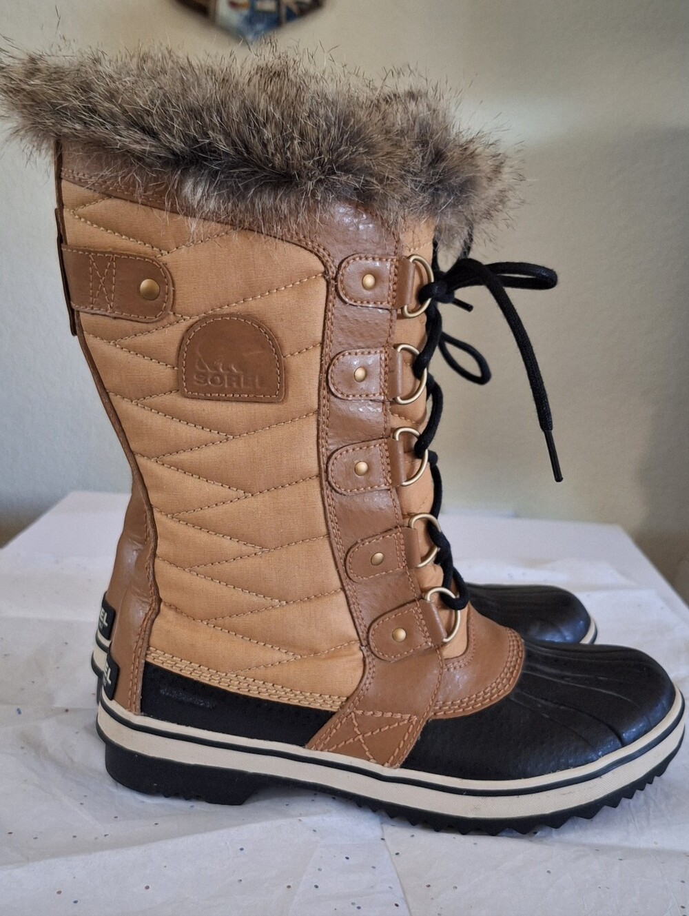 SOREL Women's Tofino II Waterproof Winter Snow Boots Curry /Fawn/Black/Tan Sz7.5 - Picture 2 of 13